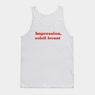 Impression, soleil levant - Impression, Sunrise Tank Top